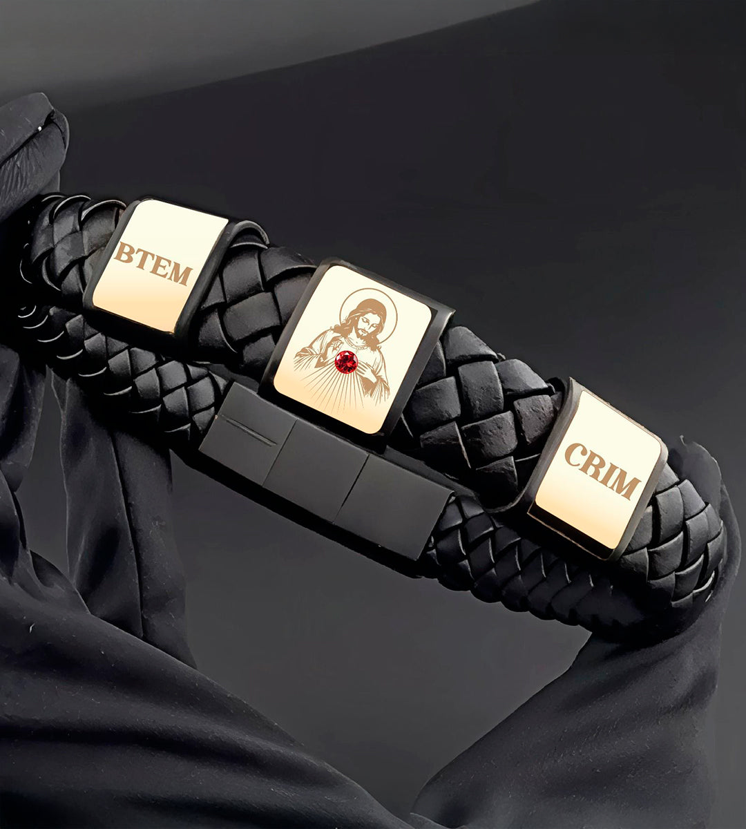 Pulseras Personalizadas en Cuero y Oro 18K