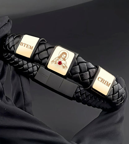 Pulseras Personalizadas en Cuero y Oro 18K