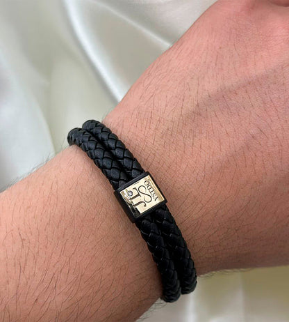 Pulseras Personalizadas en Cuero y Oro 18K